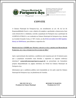 AUDIÊNCIA PÚBLICA EM 06/11/2025 ÀS 18h00