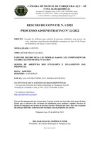 CONVITE Nº 01/2022 - Locação de software para controle de processo eletrônico com acesso via web.
