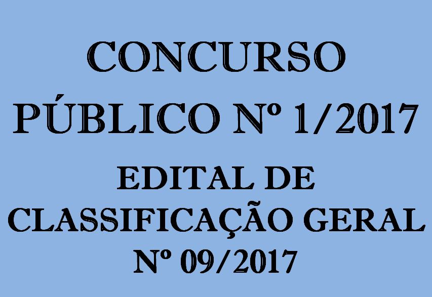 Edital de Classificação Geral 