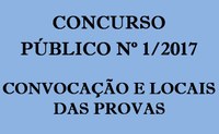 Edital de convocação e locais das provas