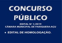 Edital de Homologação do Concurso Público nº 1/2019