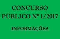 Informações do Concurso Público nº 1/2017