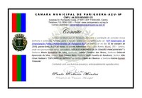 Sessão Solene em Comemoração ao 65º Aniversário de Emancipação Político-Administrativa de Pariquera-Açu