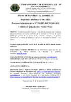 AVISO DE DISPENSA ELETRÔNICA Nº 002/2024