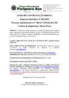 AVISO DE DISPENSA ELETRÔNICA Nº 003/2025