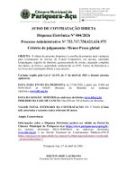 AVISO DE DISPENSA ELETRÔNICA Nº 004/2026