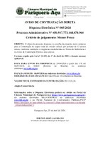 AVISO DE DISPENSA ELETRÔNICA Nº 005/2026