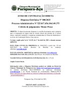 AVISO DE DISPENSA ELETRÔNICA Nº 008/2025