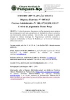 AVISO DE DISPENSA ELETRÔNICA Nº 009/2025