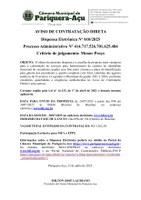 AVISO DE DISPENSA ELETRÔNICA Nº 010/2025