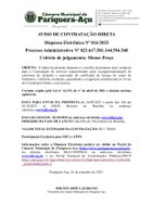 AVISO DE DISPENSA ELETRÔNICA Nº 016/2025