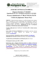 AVISO DE DISPENSA ELETRÔNICA Nº 018/2025