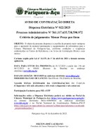 AVISO DE DISPENSA ELETRÔNICA Nº 022/2025