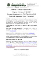 AVISO DE DISPENSA ELETRÔNICA Nº 023/2025