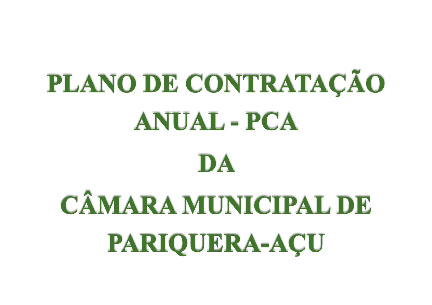 Plano de Contratação Anual - PCA