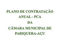 Plano de Contratação Anual - PCA