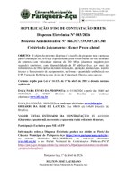 REPUBLICAÇÃO DO AVISO DE DISPENSA ELETRÔNICA Nº 003/2026